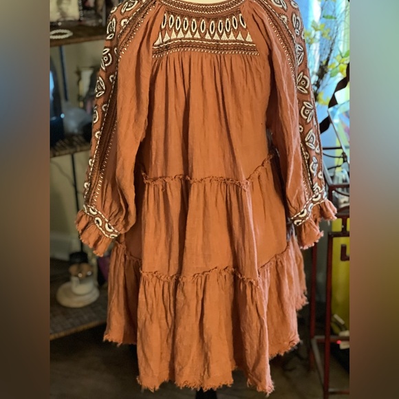 Free People Boho Tasseled Applique Dress - Picture 4 of 12